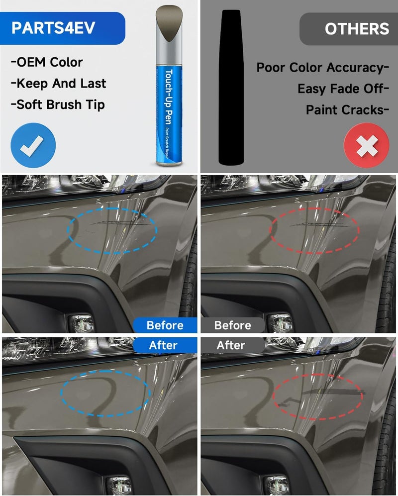 RSACET Touch Up Paint Compatible with Honda Exact Match Touch Up Paint Car Scratch Repair (Basque Red Pearl（R-548P）) - Image 2
